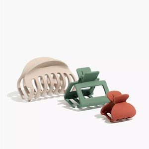 Madewell MWL Three-Pack Claw Hair Clips